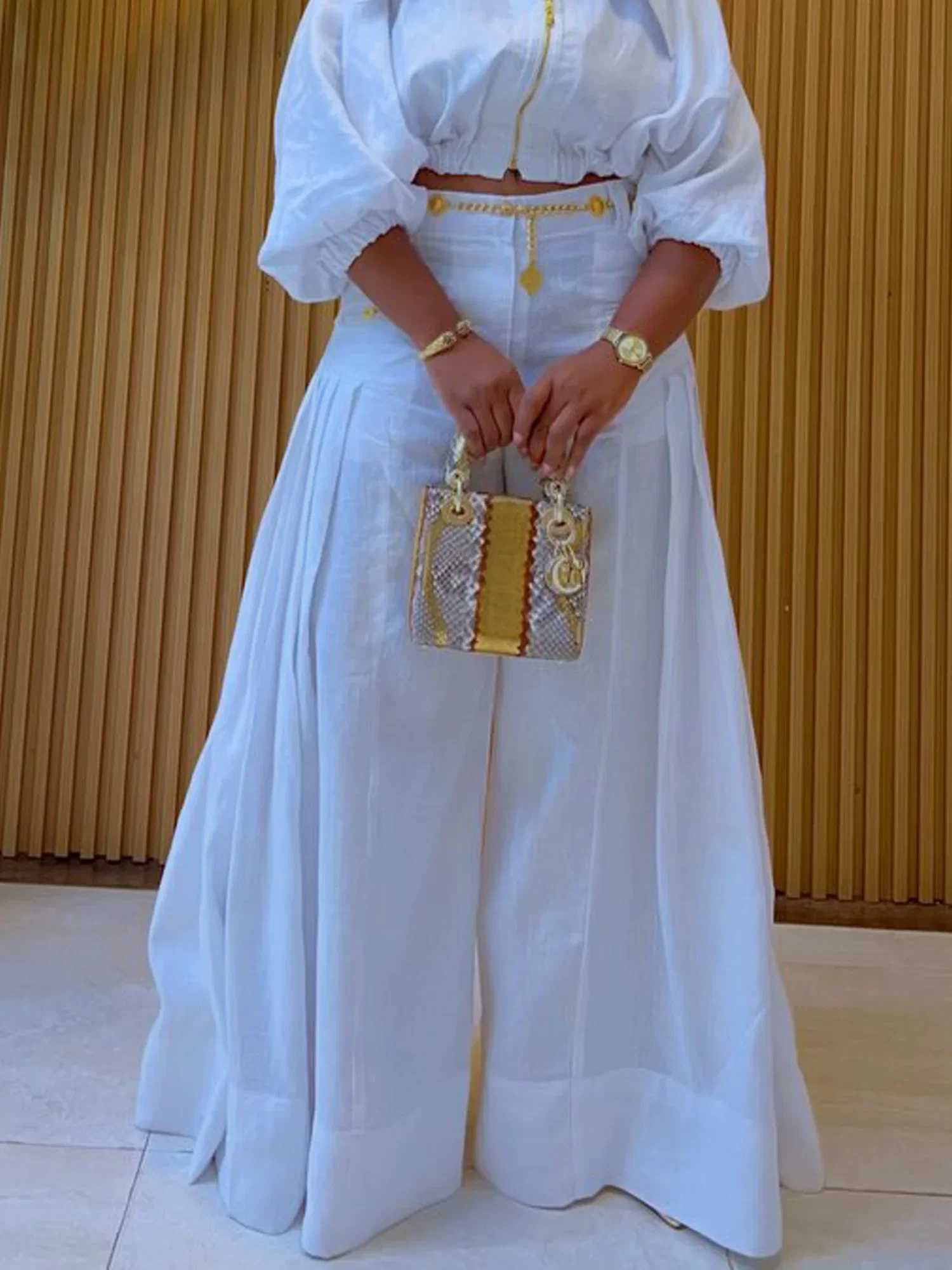 Casual Plain Wide Leg Cotton And Linen Pants