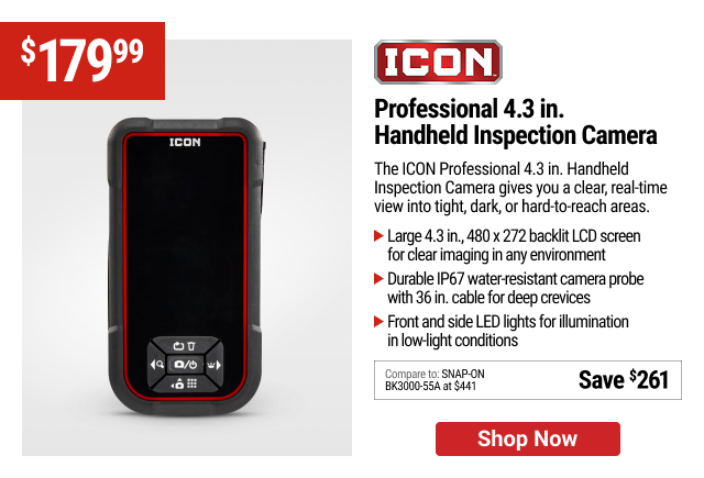 ICON Professional 4.3 in. Handheld Inspection Camera