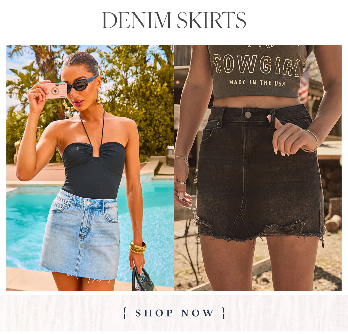 Shop Denim Skirts