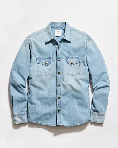 Billy Reid Washed Shoals Denim Shirt