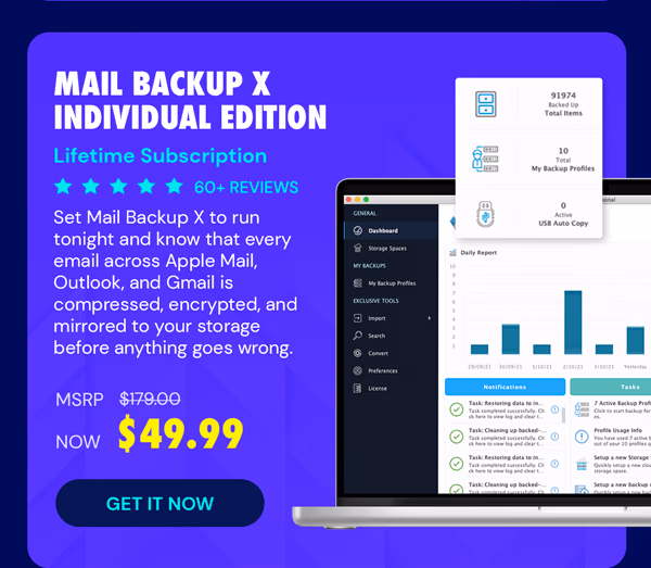Mail Backup X Individual Edition: Lifetime Subscription