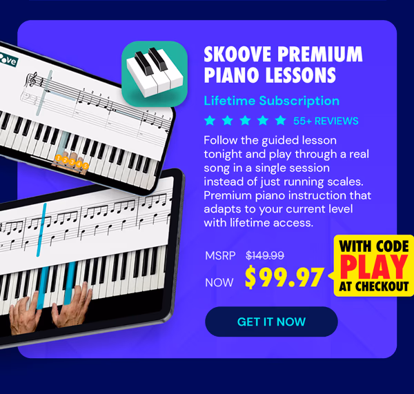 Skoove Premium Piano Lessons: Lifetime Subscription