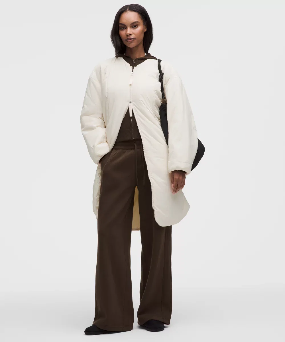 ThermoZen Insulated Long Jacket in Light Ivory
