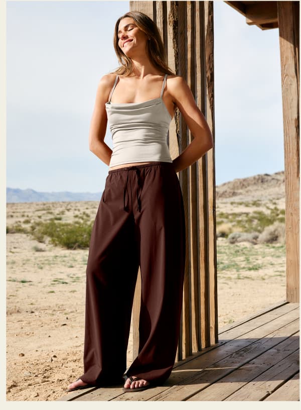Solstice Drawstring Wide Leg Pant 29"