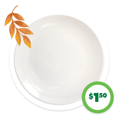 $1.50 10.5-in. Ceramic Dinner Plate