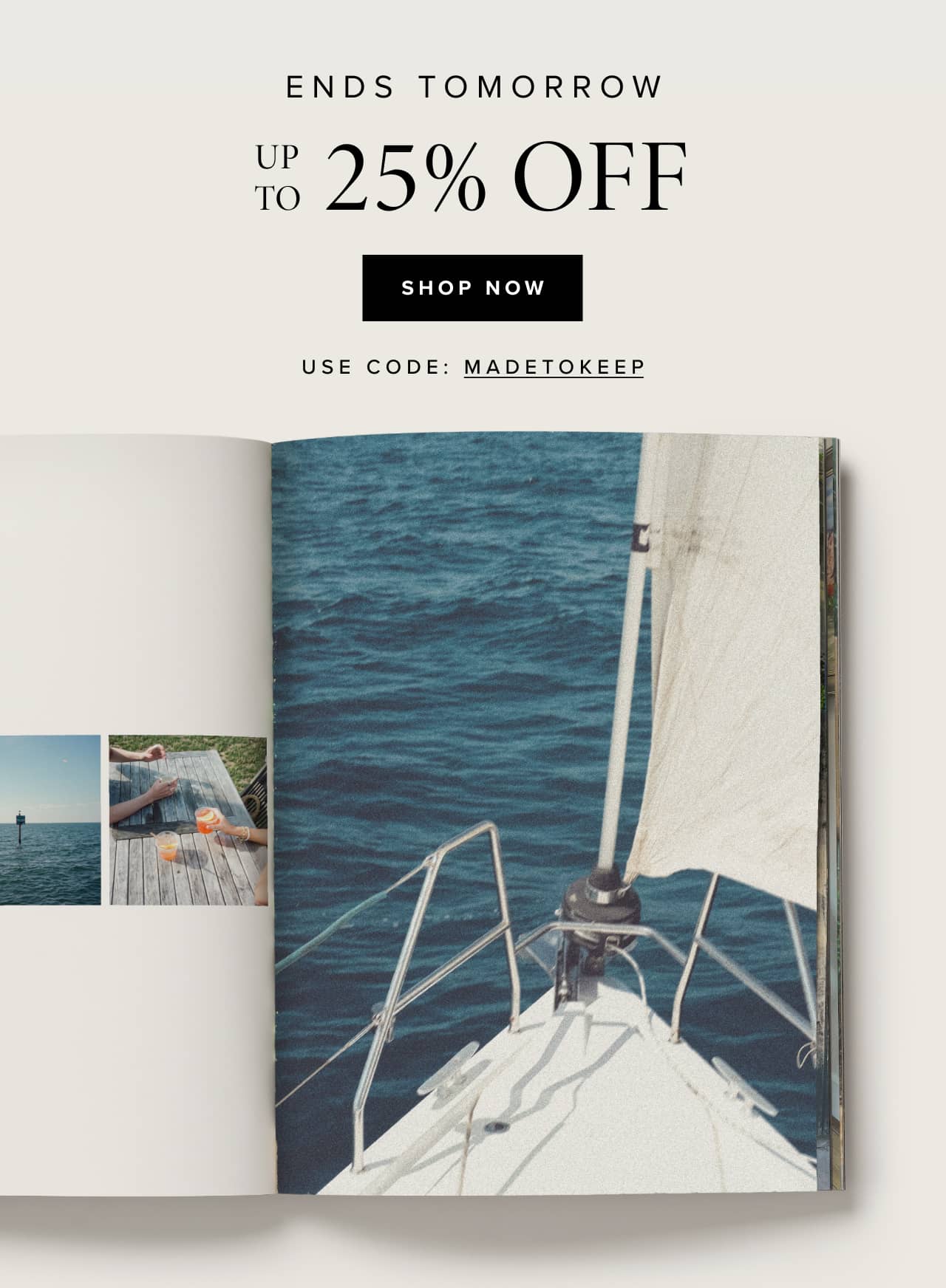 Ends tomorrow- up to 25% off
