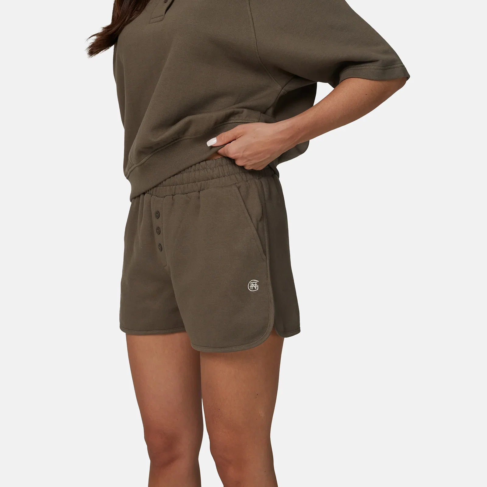Image of Monogram Chocolate Jersey Shorts