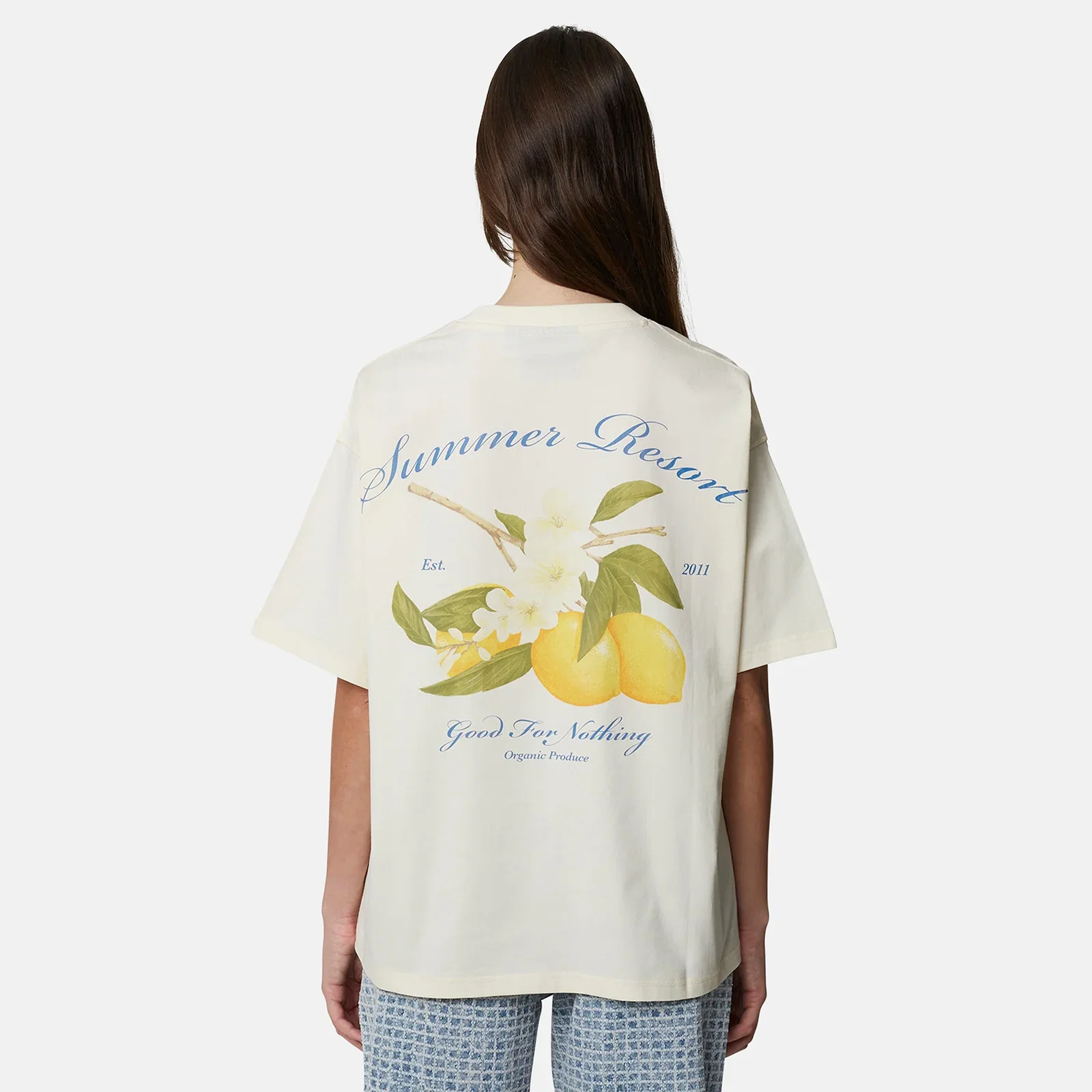 Image of Lemon Fruit Relaxed Off-White T-shirt