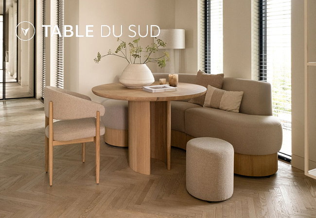 Kleine eettafel met eetkamerbank