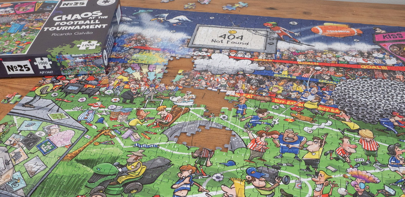 Chaos at The Football Tournament No.25 1000 Piece Jigsaw Puzzle