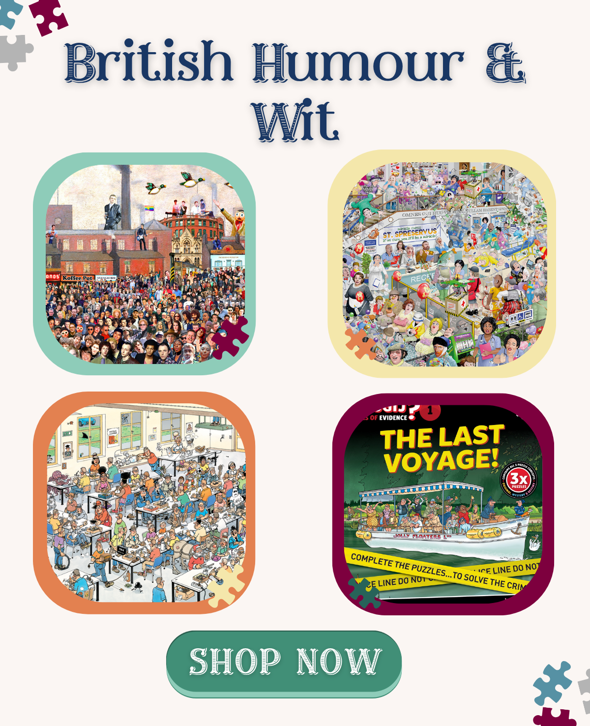 British wit and humour puzzles to brighten your day!
