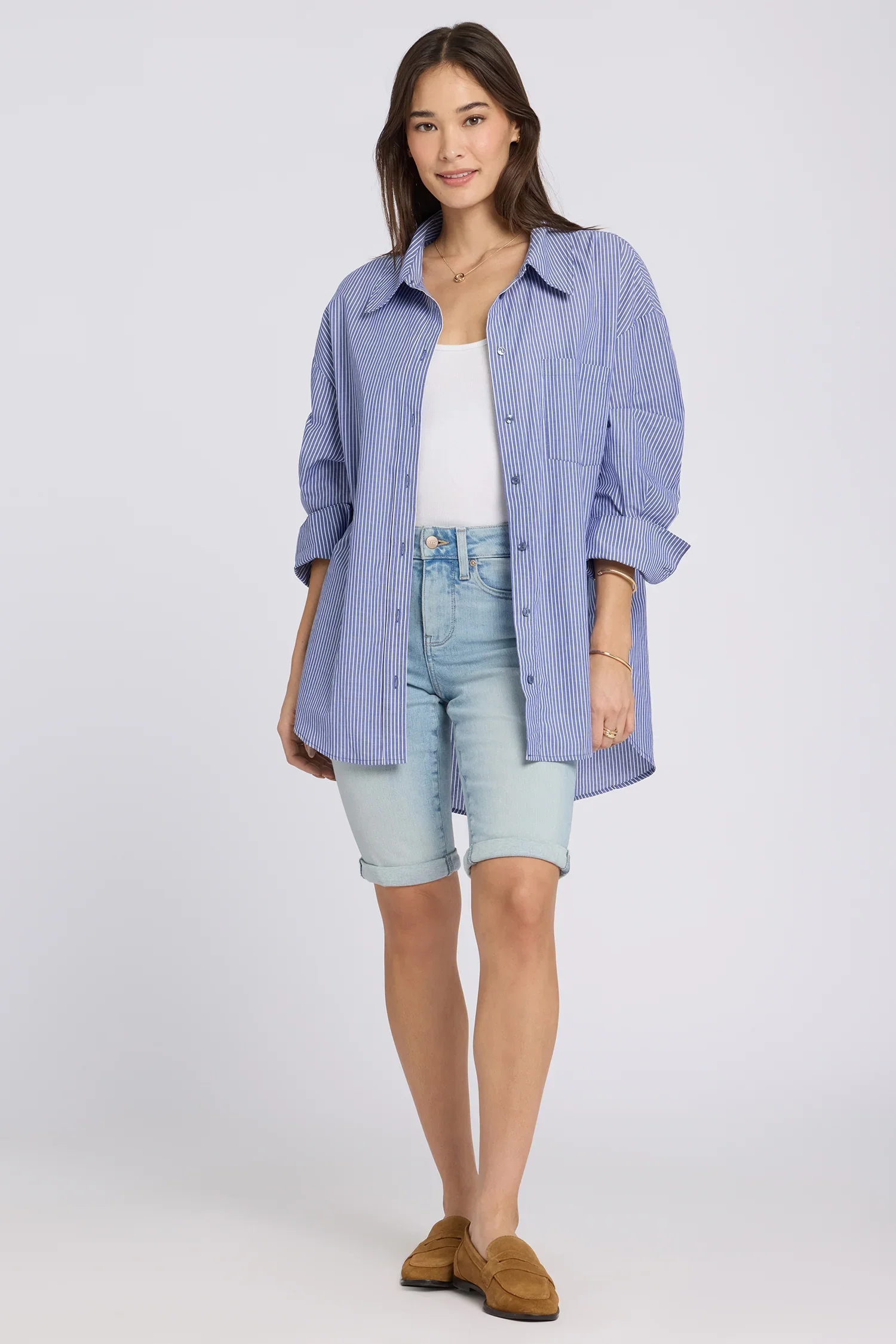 Image of Briella 11 Inch Denim Shorts - Keys View