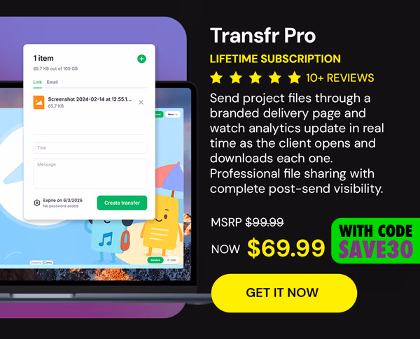 Transfr Pro: Lifetime Subscription