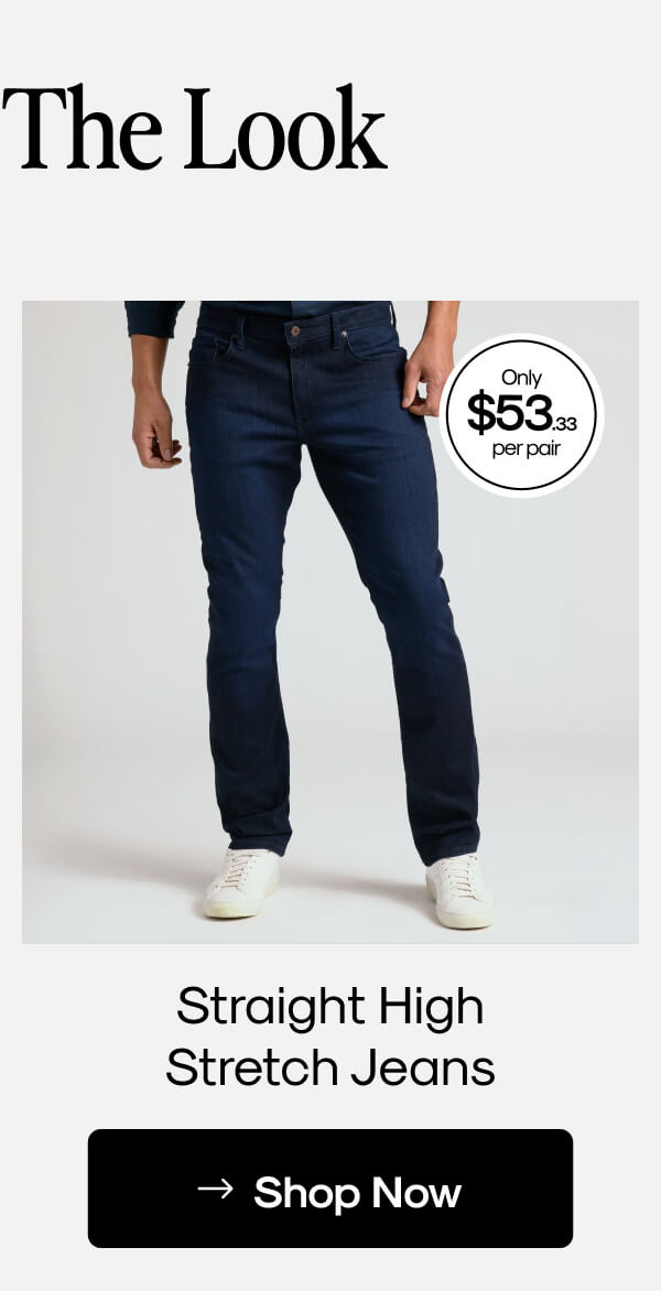 Straight High Stretch Jeans