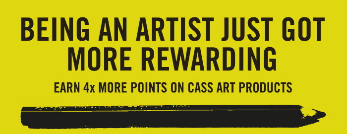Being an artist just got move rewarding. Earn 4x more points on Cass Art Products