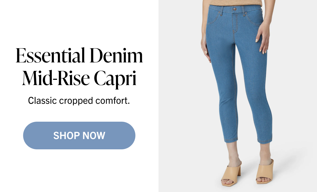 Essential Denim Mid-Rise Capri