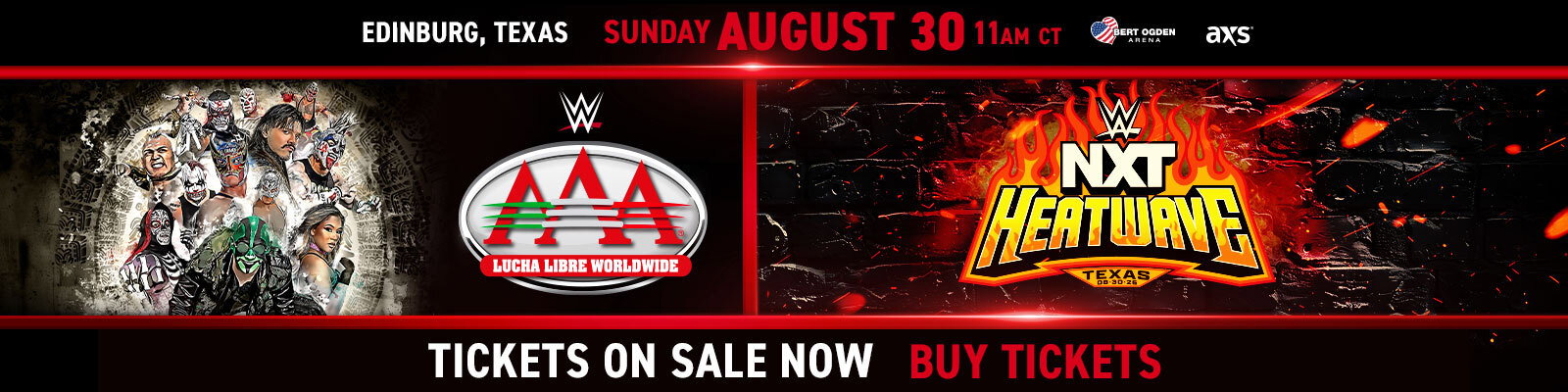 NXT Heatwave + AAA Tickets on sale now
