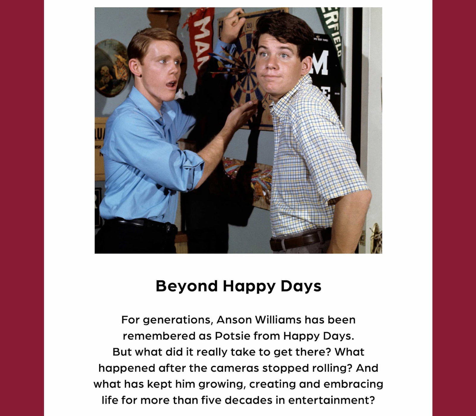 Beyond Happy Days