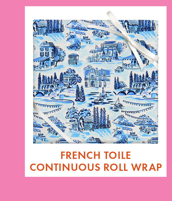 French Toile Continuous Roll Wrap