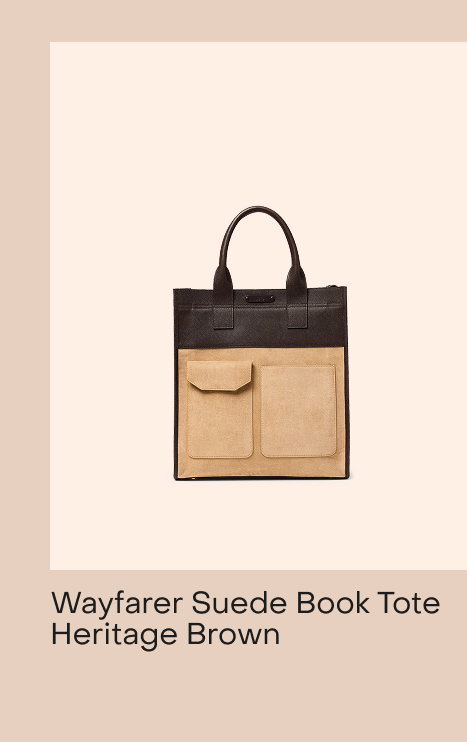 Wayfarer Suede Book Tote Heritage Brown