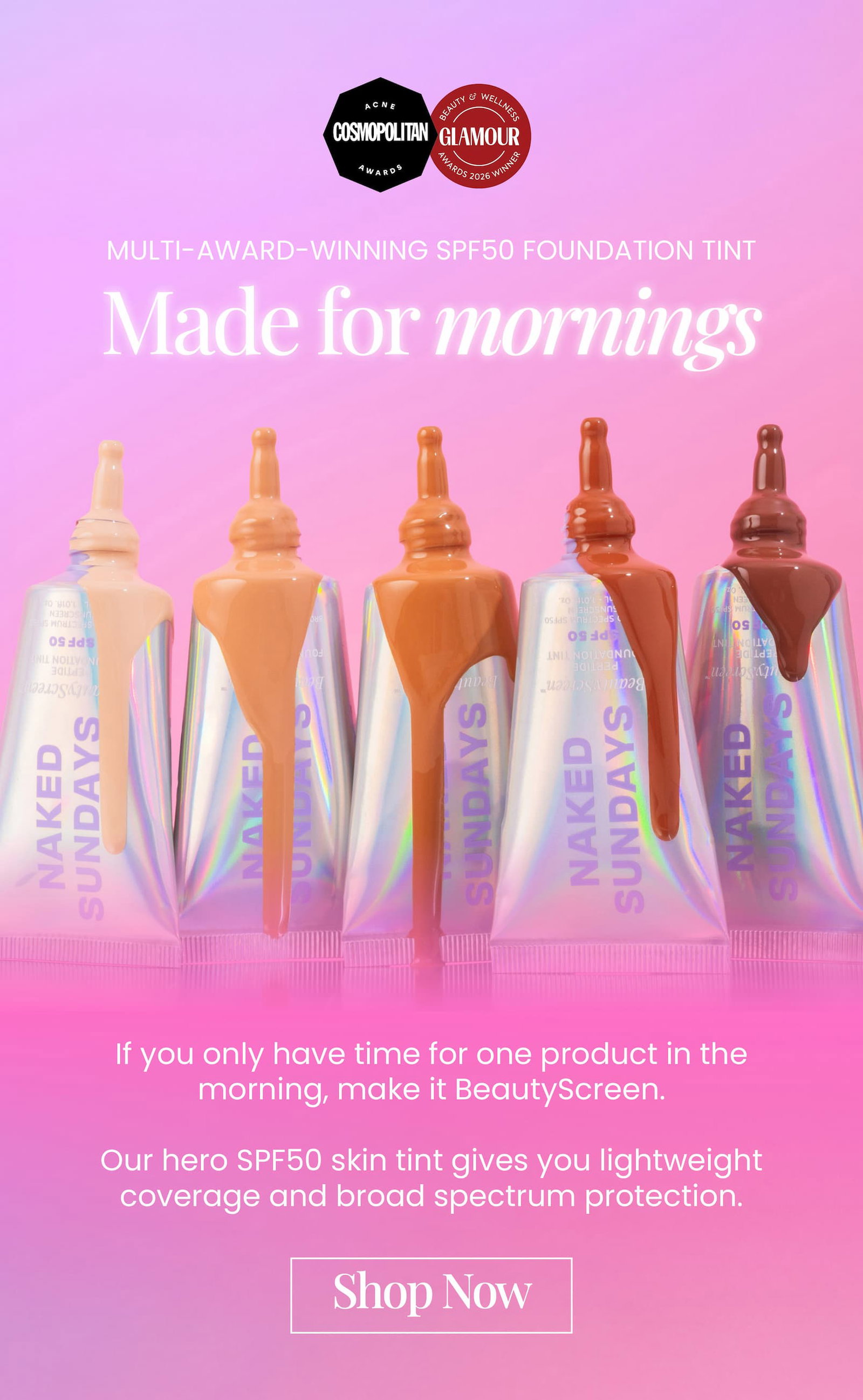 BeautyScreen SPF50, made for mornings