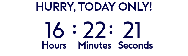 Hurry, today only!