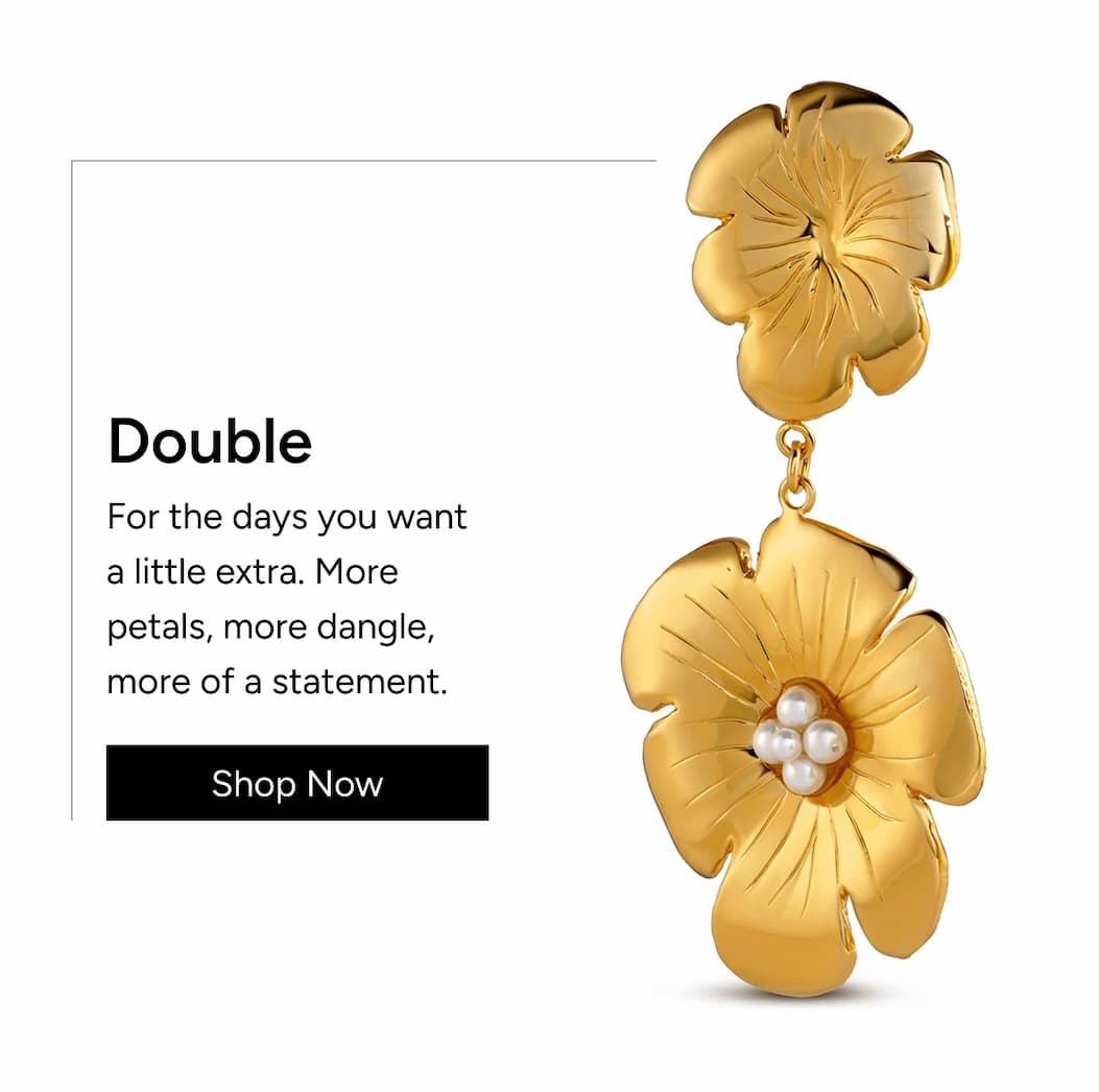 Double Poppy: More petals, more dangle, more of a statement