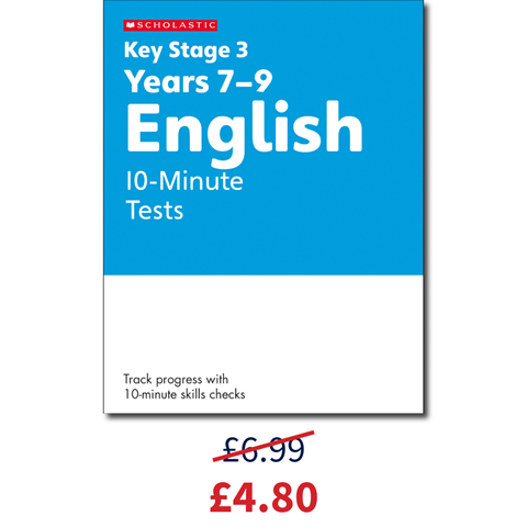 English 10-Minute Tests workbook for £4.80