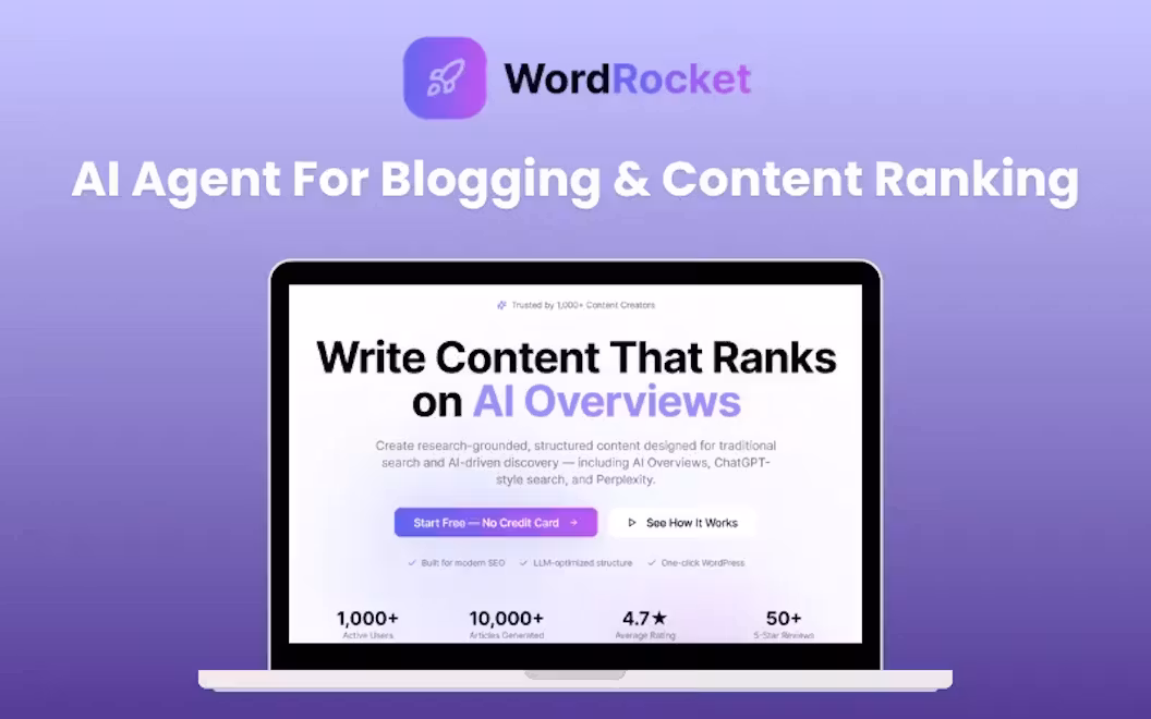 WordRocket – AI Agent For Blogging & Content Ranking 