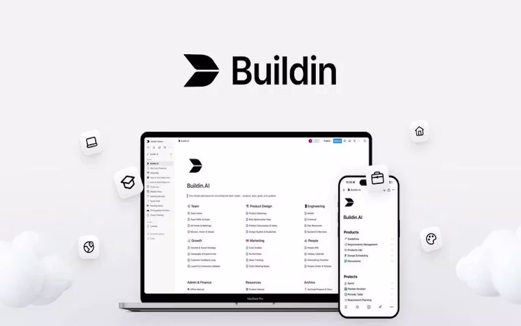 Buildin – Manage Docs, Projects & Paid Content With AI-Native Workspace