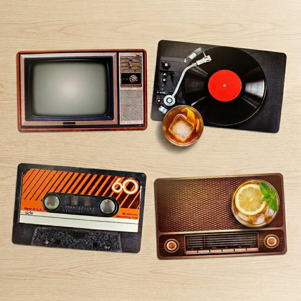Image of Retro Platzset - Vintage Tischset 4-teilig