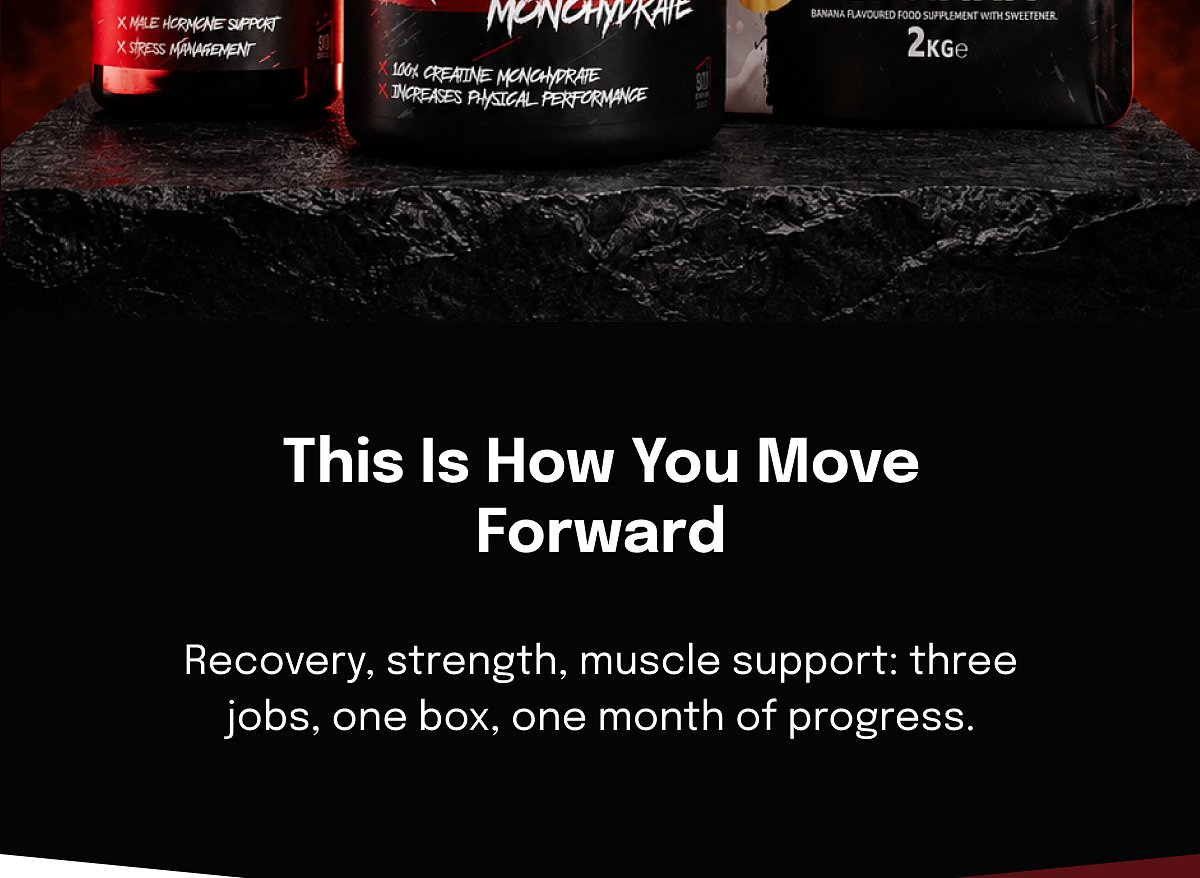 This Is How You Move Forward Recovery, strength, muscle support: three jobs, one box, one month of progress.