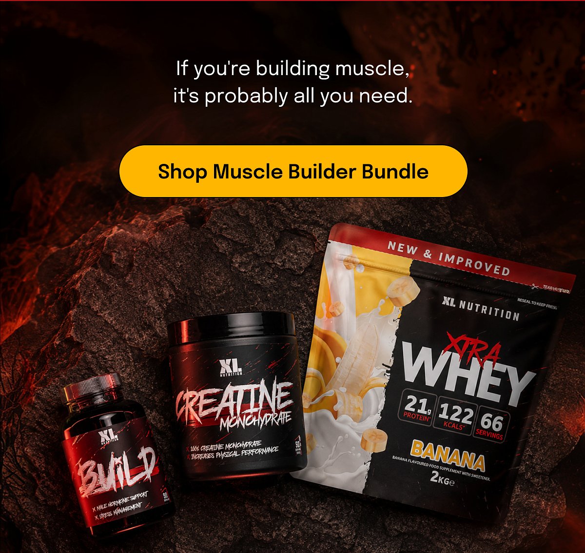 If you're building muscle, it's probably all you need. Shop Muscle Builder Bundle NEW & improved xl nutrition xtra whey 2kg