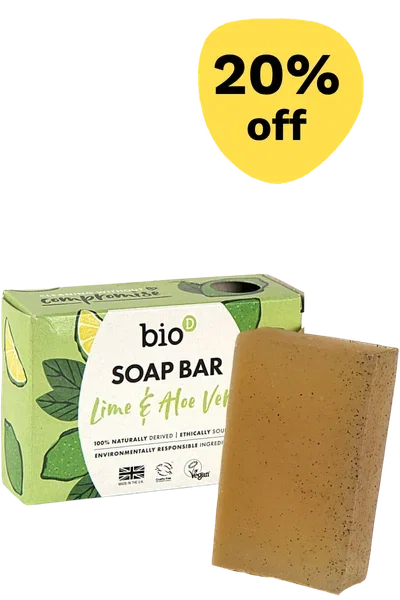 20% off Bio-D Lime and Aloe Vera Soap Bar