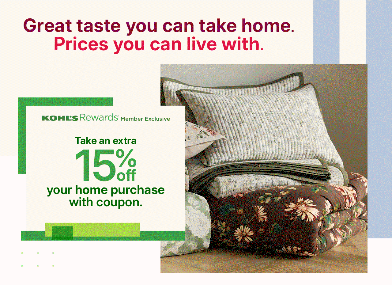 take an extra 15% off your home purchase with coupon