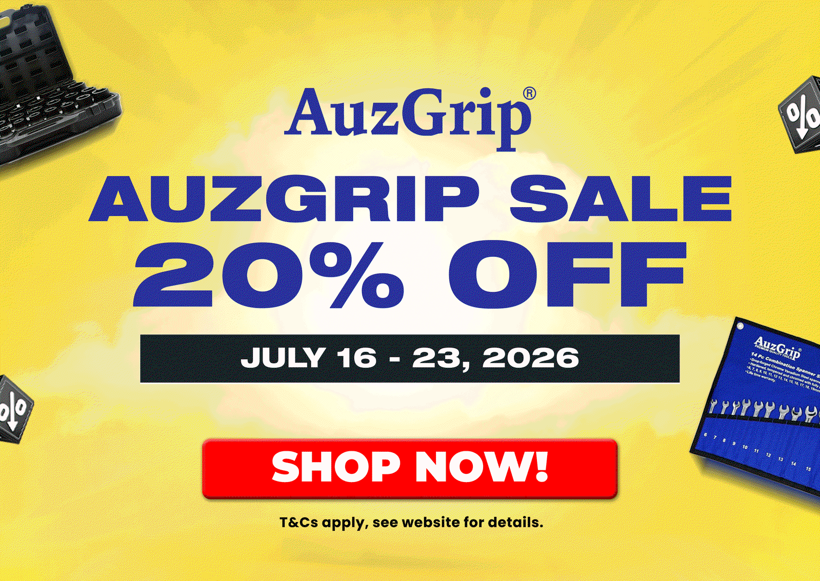 AuzGrip 20% OFF Hero EDM