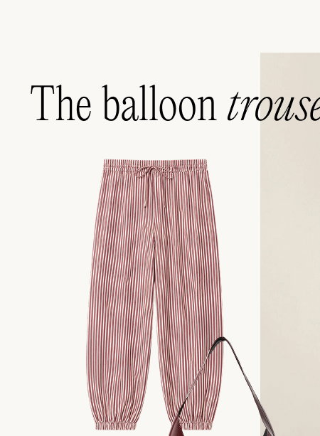 Scarlet Stripe Balloon Trousers Red