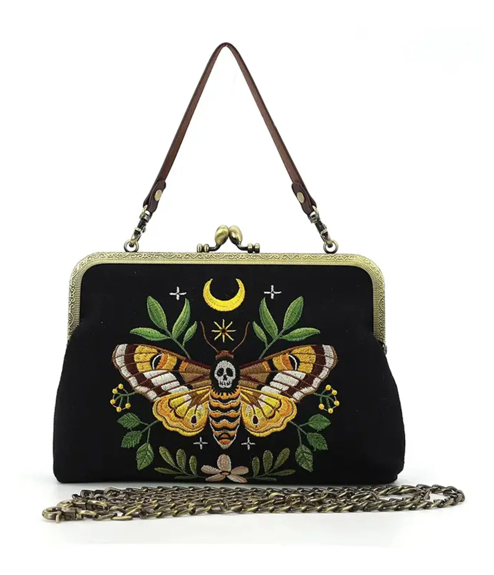 Image of Black Dead Head Moth Handbag
