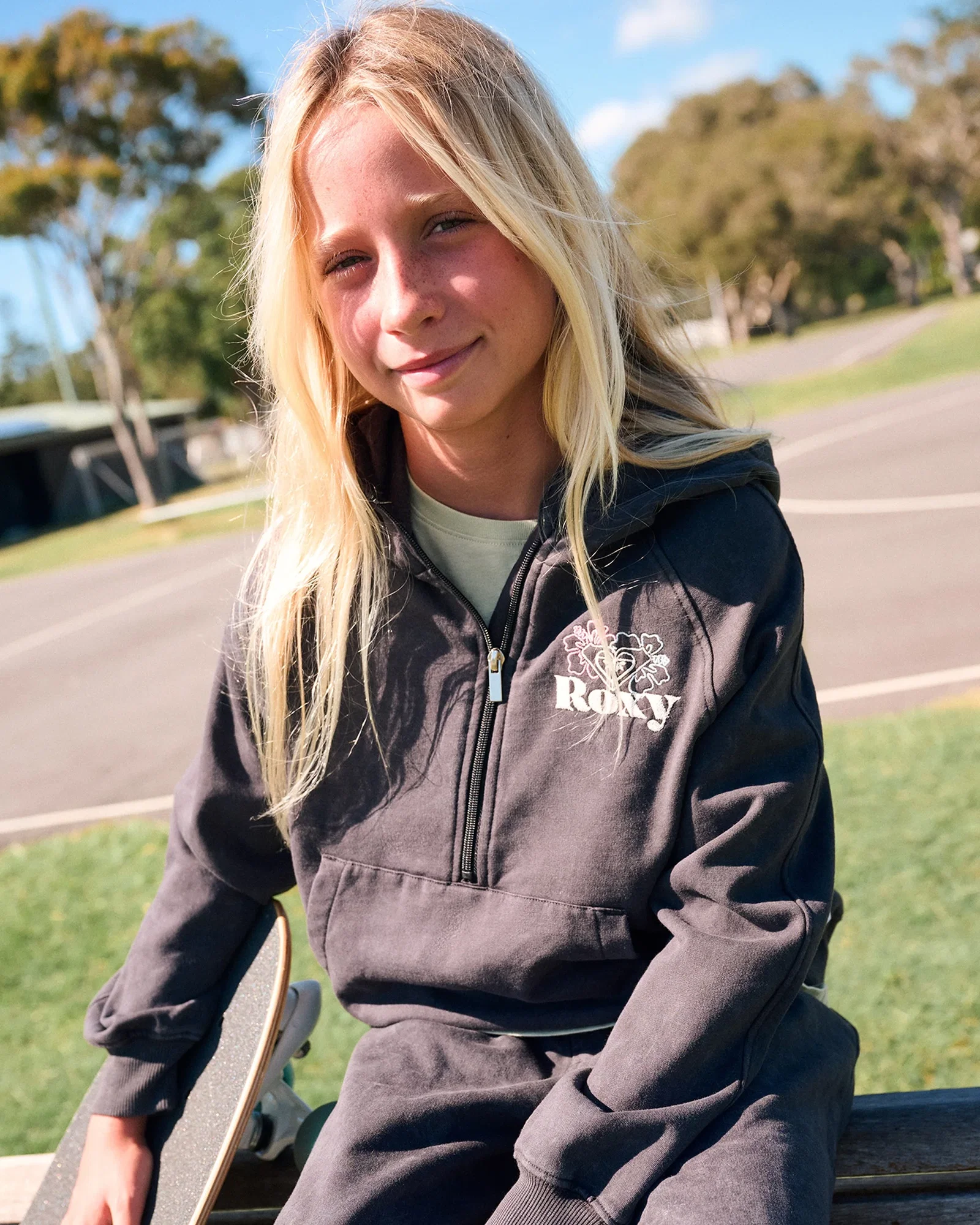 Image of Girls' Heartbeat Half-Zip Hoodie