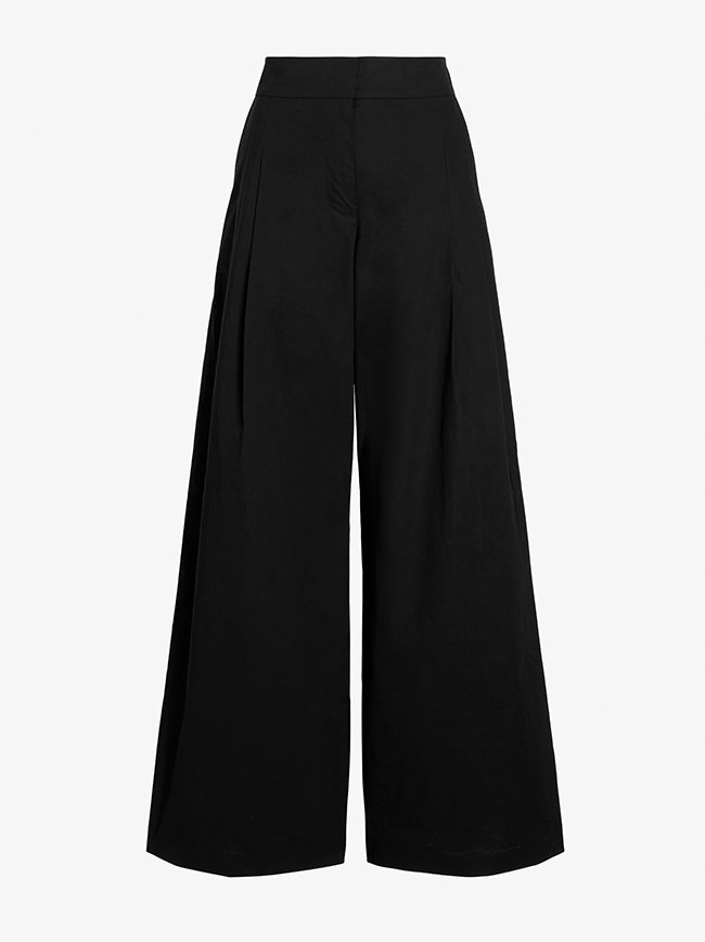 Coralie Pant in Poplin in Black