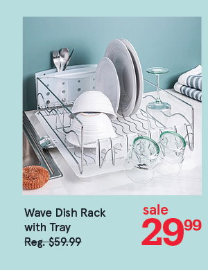 Wave Dish Rack with Tray