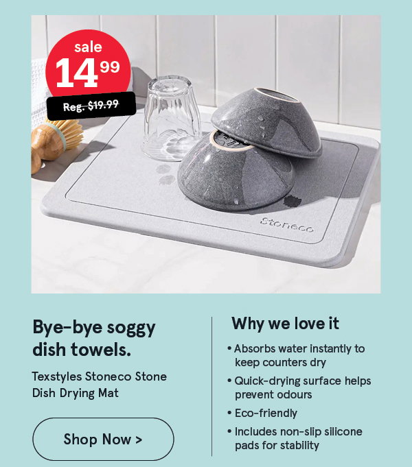 Texstyles Stoneco Stone Dish Drying Mat