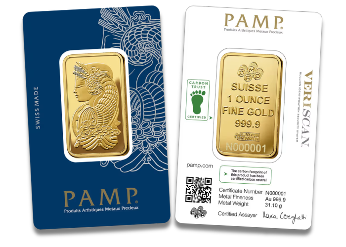 ON SALE: 1 oz PAMP Suisse Lady Fortuna Veriscan Gold Bar (New w/ Assay)