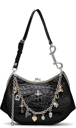 Black Charm Frame Purse