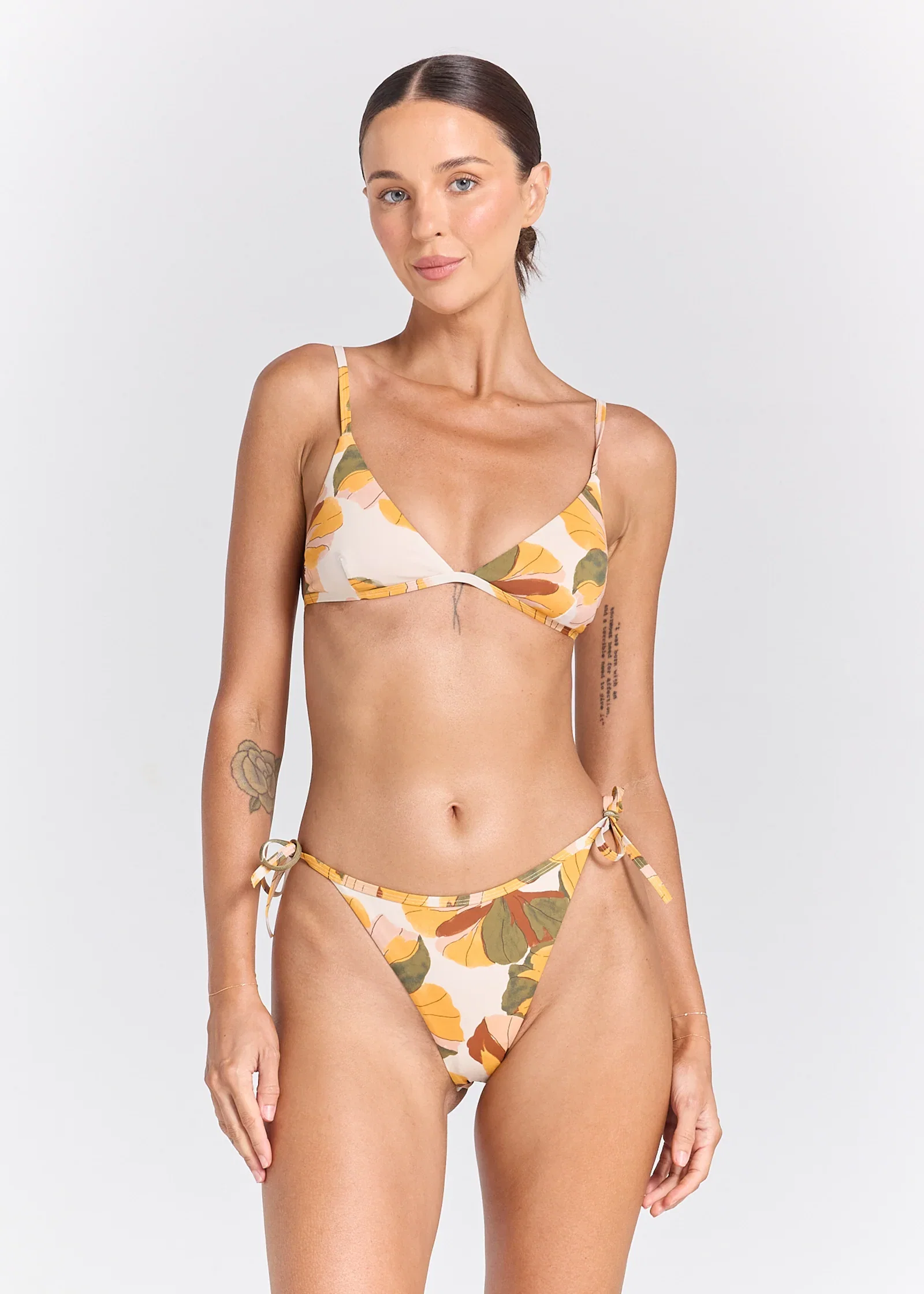 Image of Poolside Paradiso Marigold Tropics Vacation Top