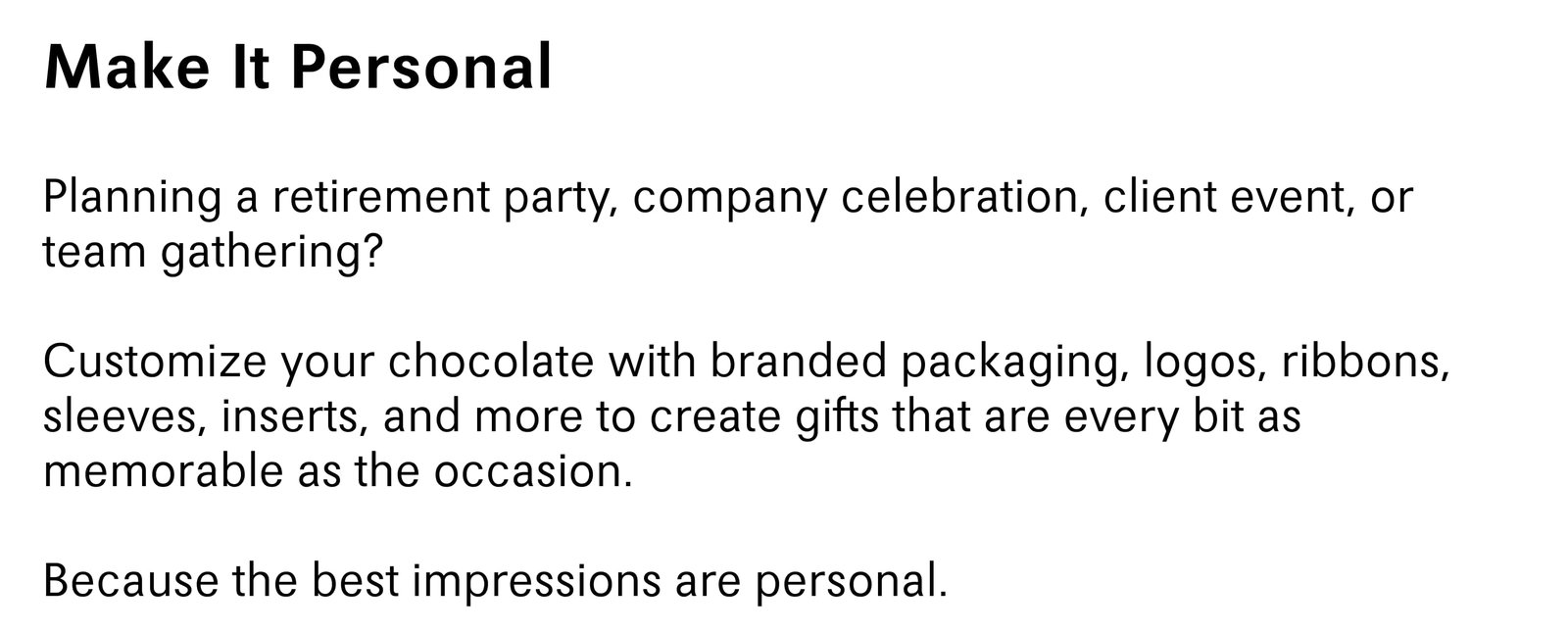 Make It Personal