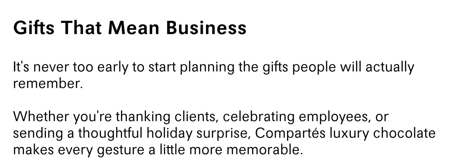 Gifts That Mean Business