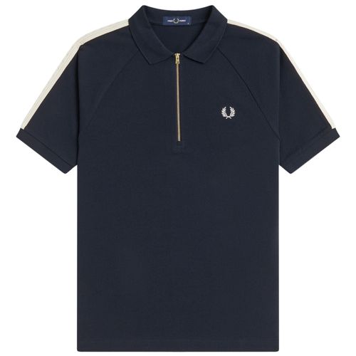 Fred Perry Cable Taped Polo Shirt - Navy