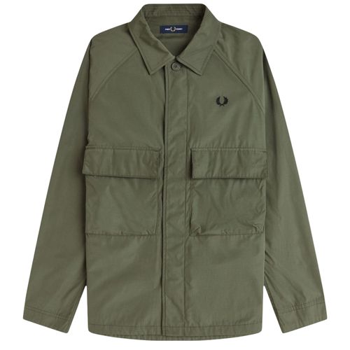 Fred Perry Raglan Utility Overshirt - Green