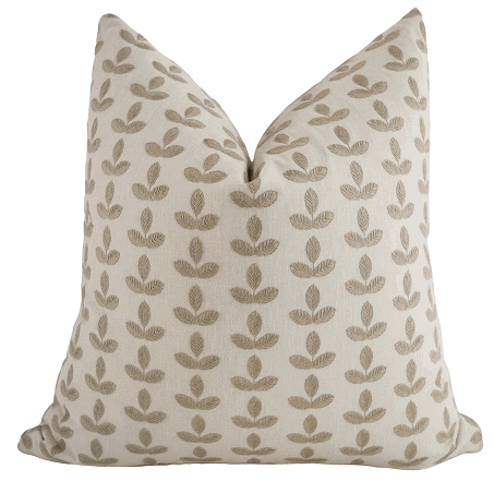 Stitched Leaves Taupe